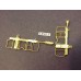 1450-6 -HO Caboose end railing assembly, ladders, brake stand, (no wheel), short ladders, 1-1/8W x 3/8 to top of railing - Pkg. 2